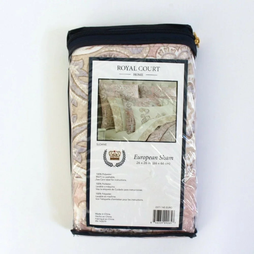 Royal Court Sloane Damask Blush One Euro Sham